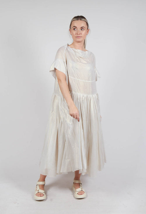 Relaxed Pleated Dress in Galaxy Sparkle