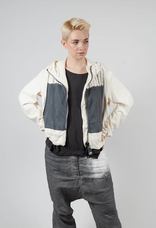 Cropped Hooded Jacket in Asteroid Paint