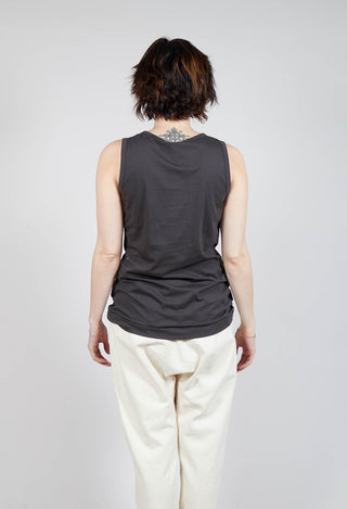 Sleeveless Vest in Asteroid Print