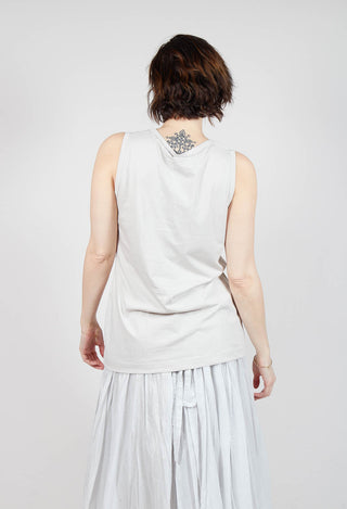 Sleeveless Vest in Moon Print