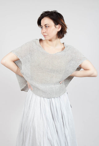 Open Knit Jumper in Moon Mel