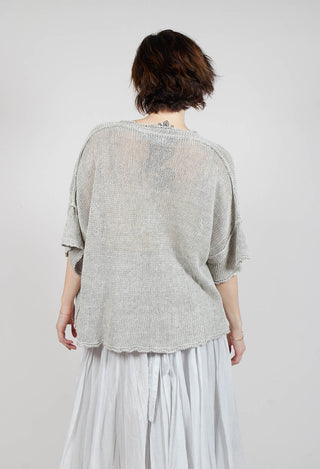 Relaxed Knitted Top in Moon Mel