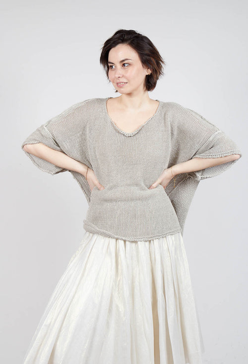 Relaxed Knitted Top in Dust