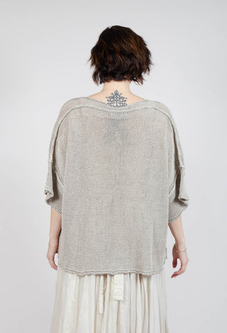 Relaxed Knitted Top in Dust