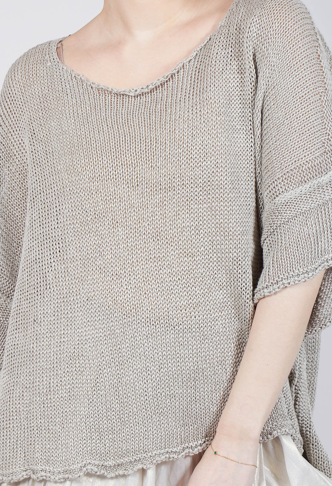 Relaxed Knitted Top in Dust