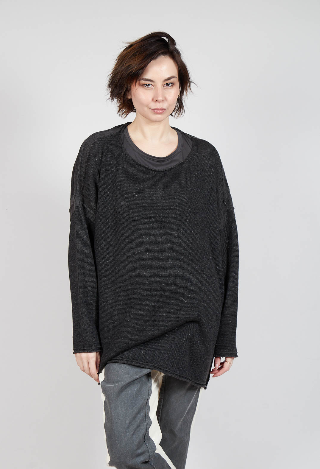 Longline Relaxed Knit in Asteroid Sparkle