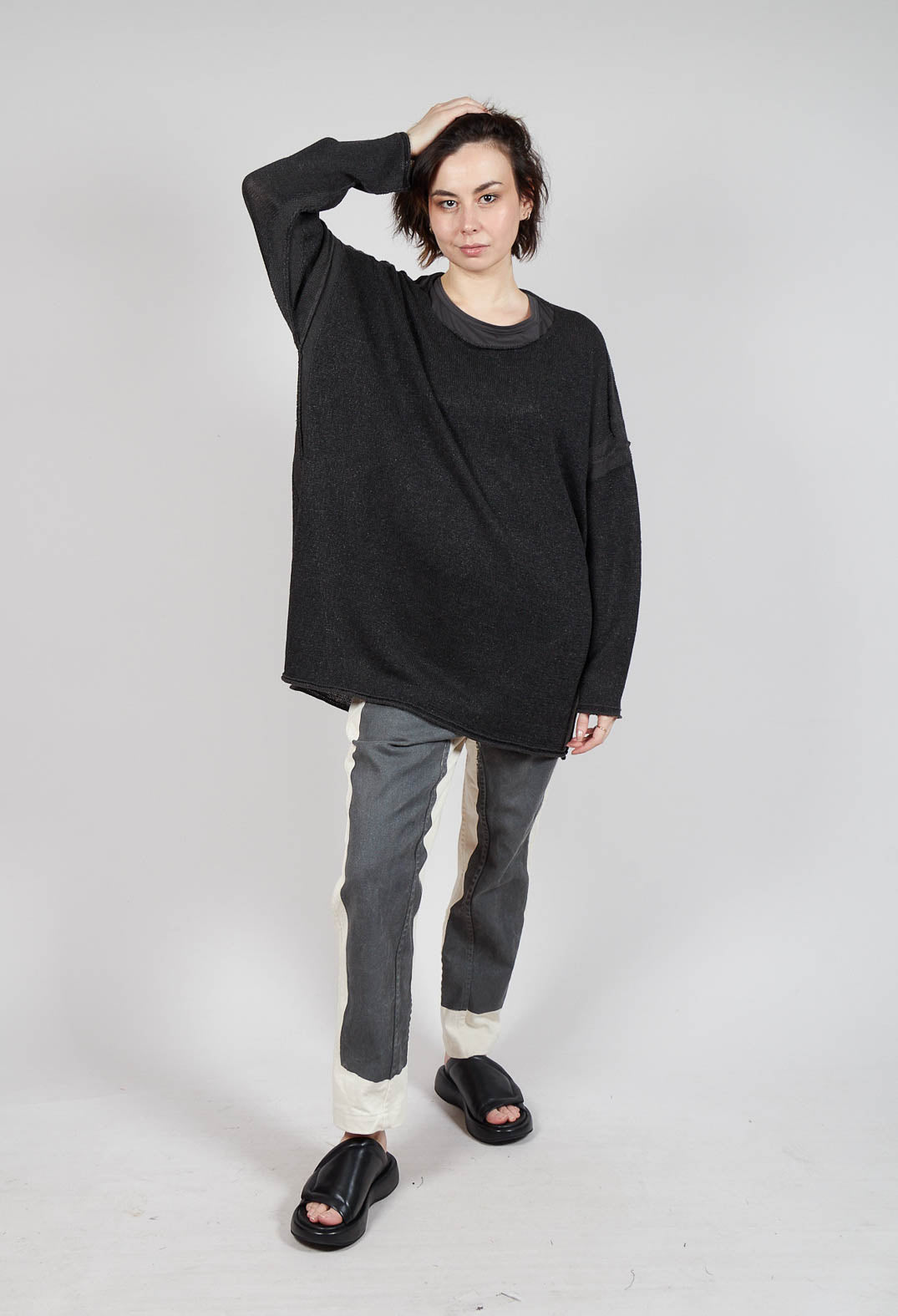 Longline Relaxed Knit in Asteroid Sparkle