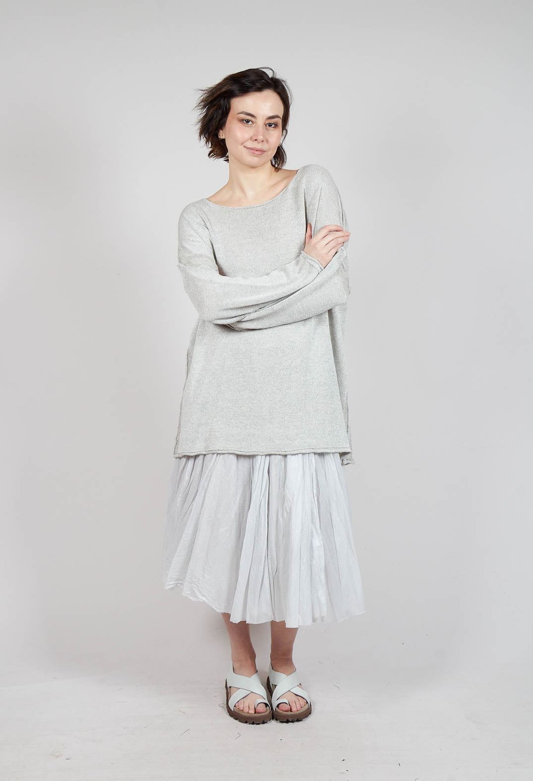 Longline Relaxed Knit in Moon Sparkle