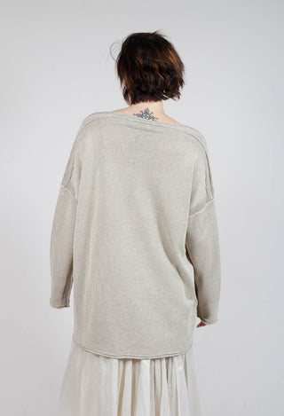 Longline Relaxed Knit in Dust Sparkle