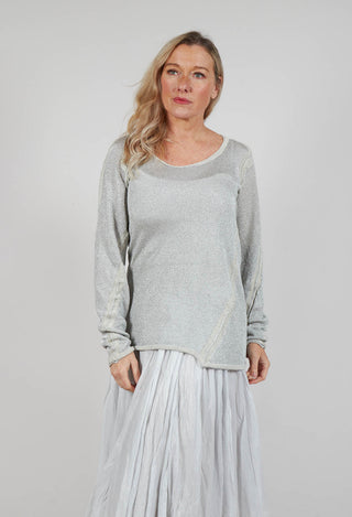 Long Sleeve Metallic Knit in Moon Sparkle