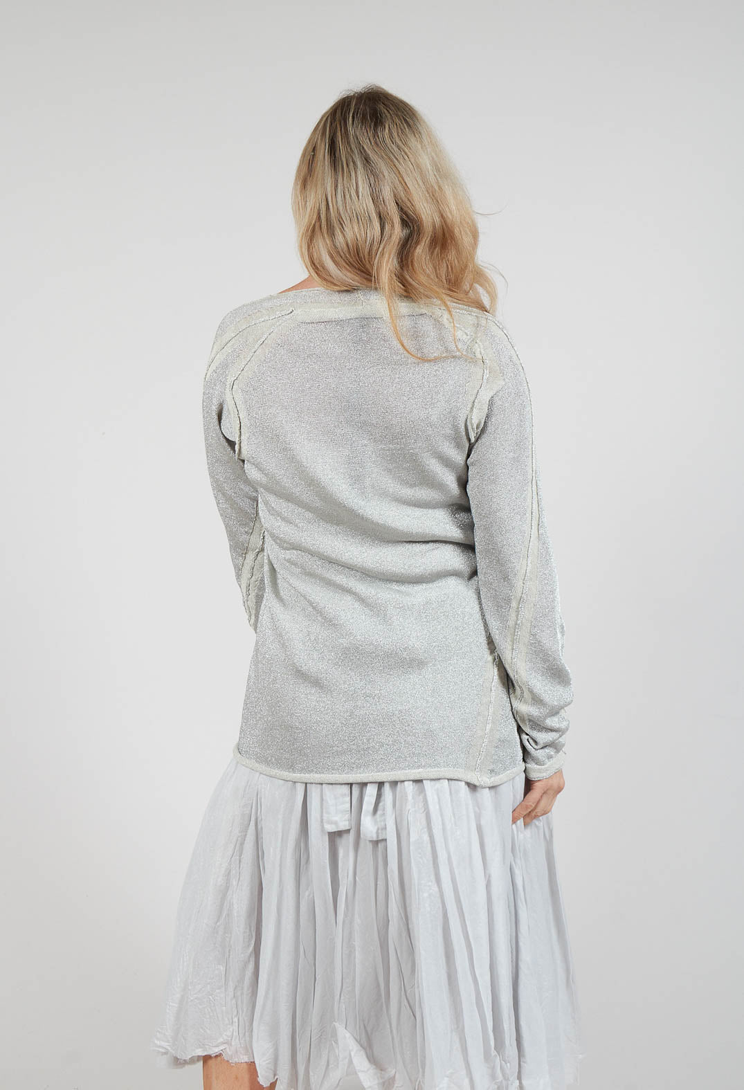 Long Sleeve Metallic Knit in Moon Sparkle