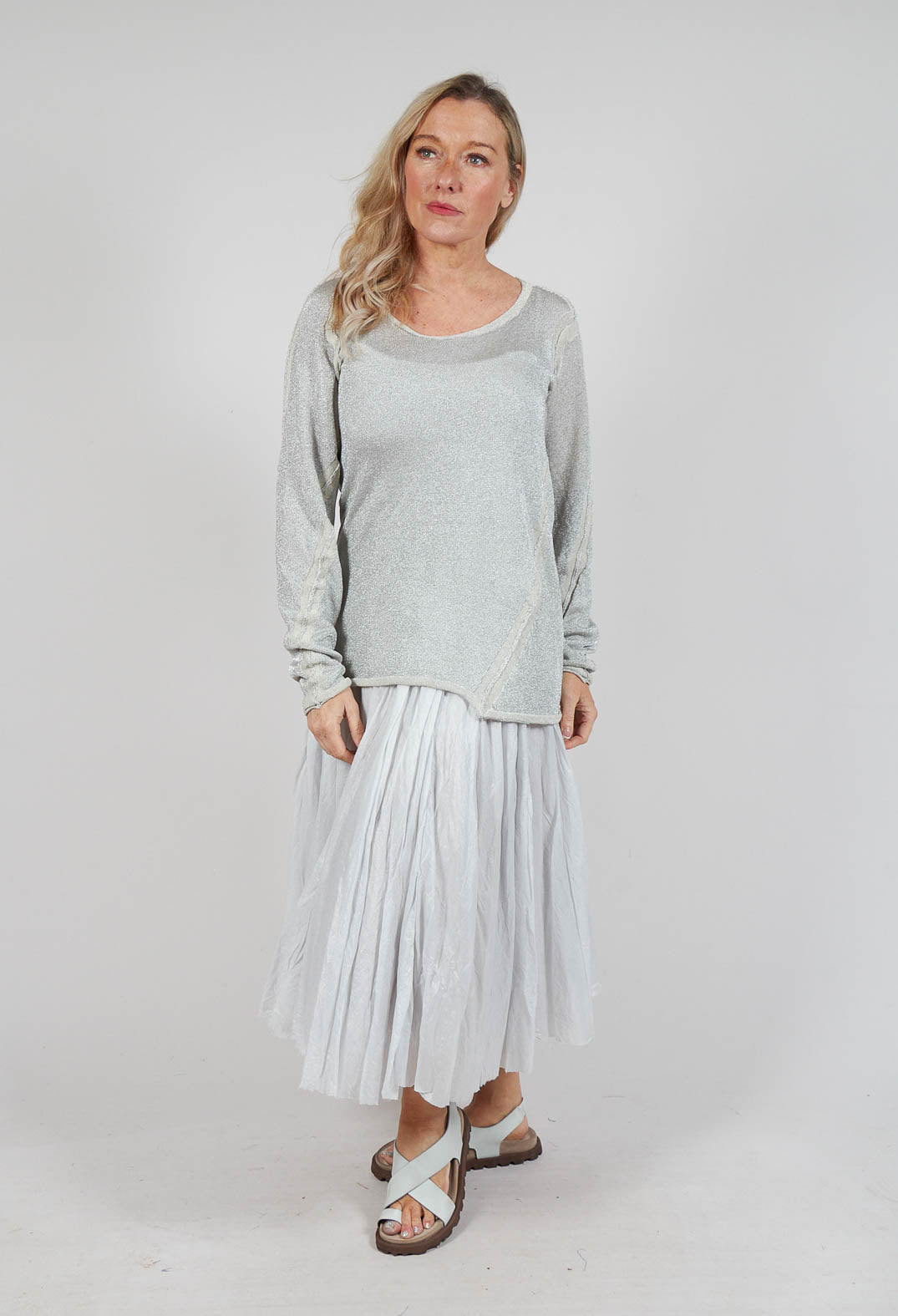 Long Sleeve Metallic Knit in Moon Sparkle