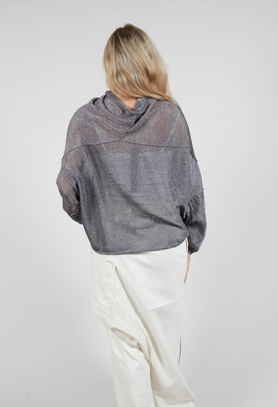 Oversized Sheer Knit in Asteroid Sparkle