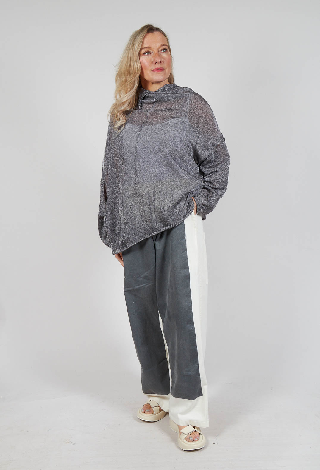 Oversized Sheer Knit in Asteroid Sparkle