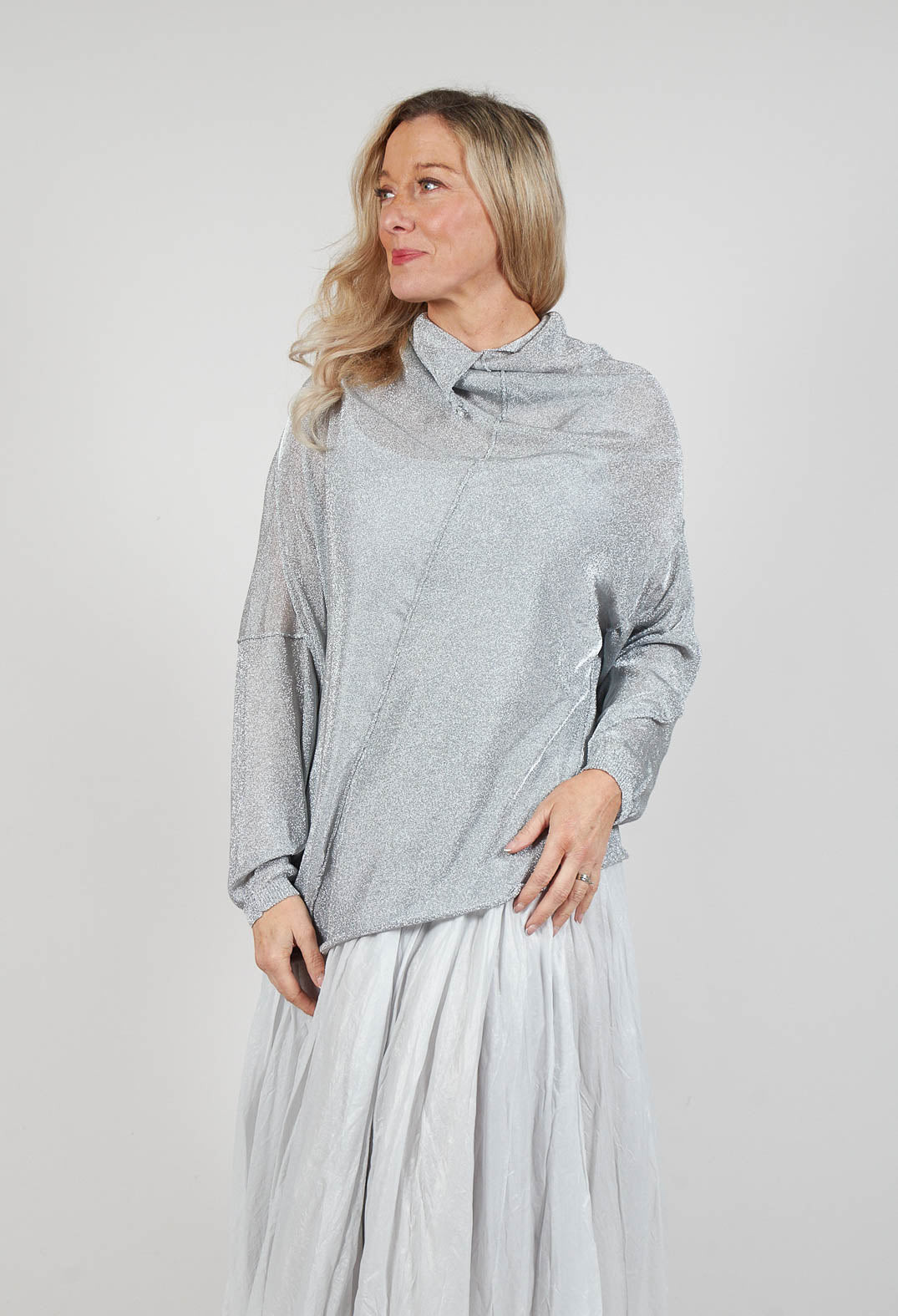 Oversized Sheer Knit in Moon Sparkle