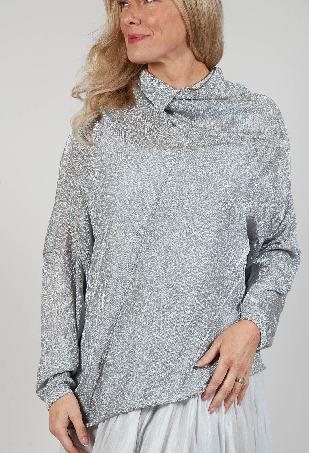 Oversized Sheer Knit in Moon Sparkle