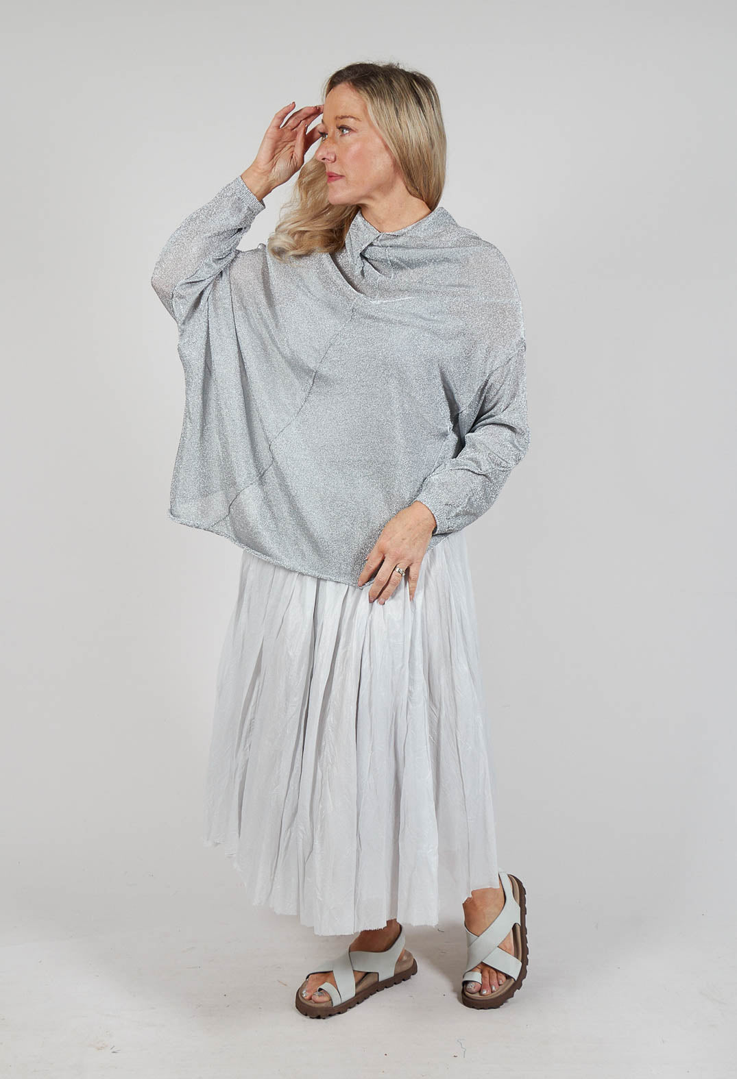 Oversized Sheer Knit in Moon Sparkle