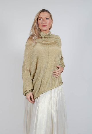 Oversized Sheer Knit in Gold