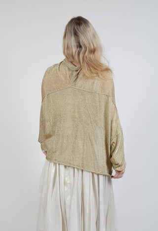 Oversized Sheer Knit in Gold