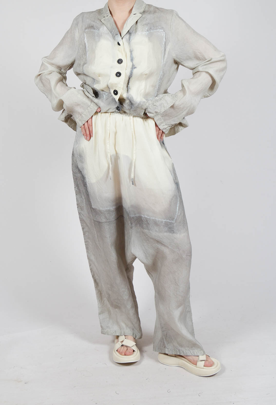 Drawstring Trouser in Moon Pigment