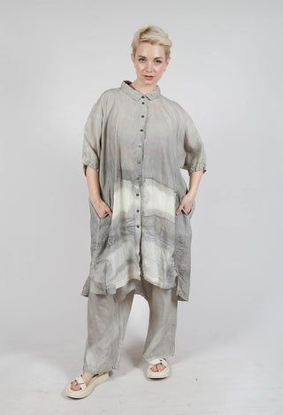 Shirt Dress in Moon Pigment