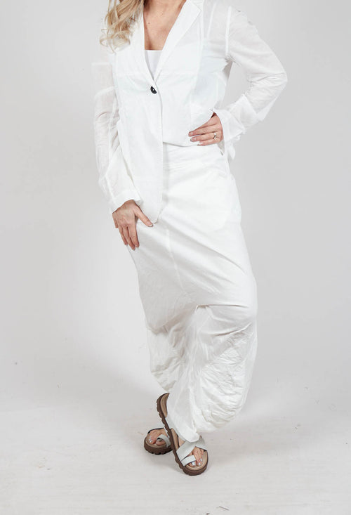 Pull On Drop Crotch Trousers in Starwhite