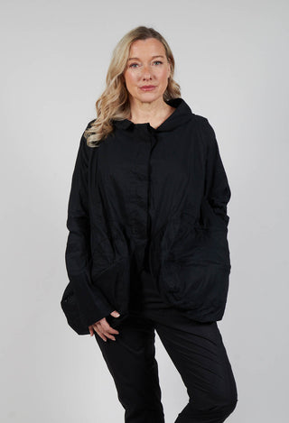 Peplum Hem Jacket in Black