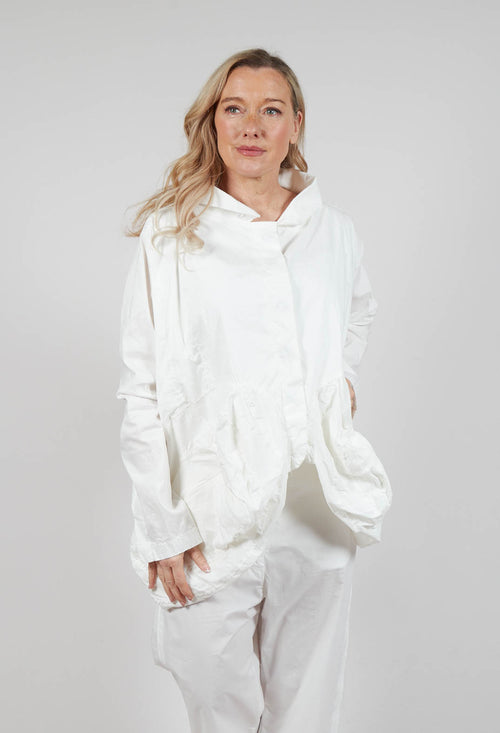 Peplum Hem Jacket in Starwhite