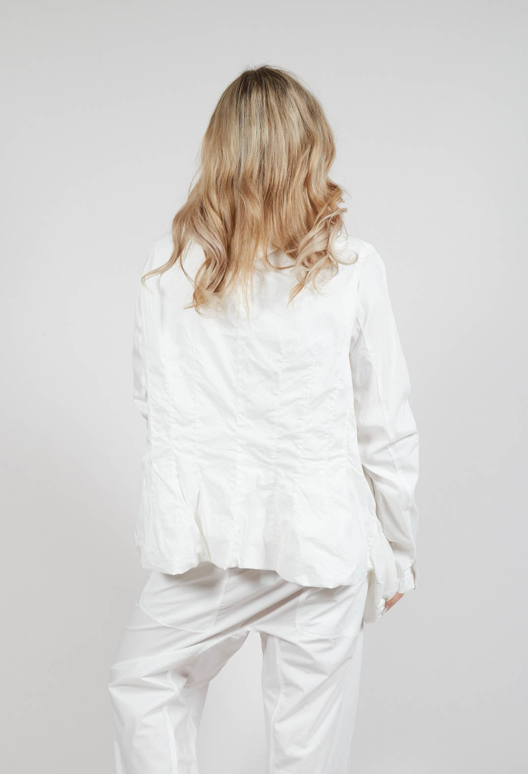 Peplum Hem Jacket in Starwhite