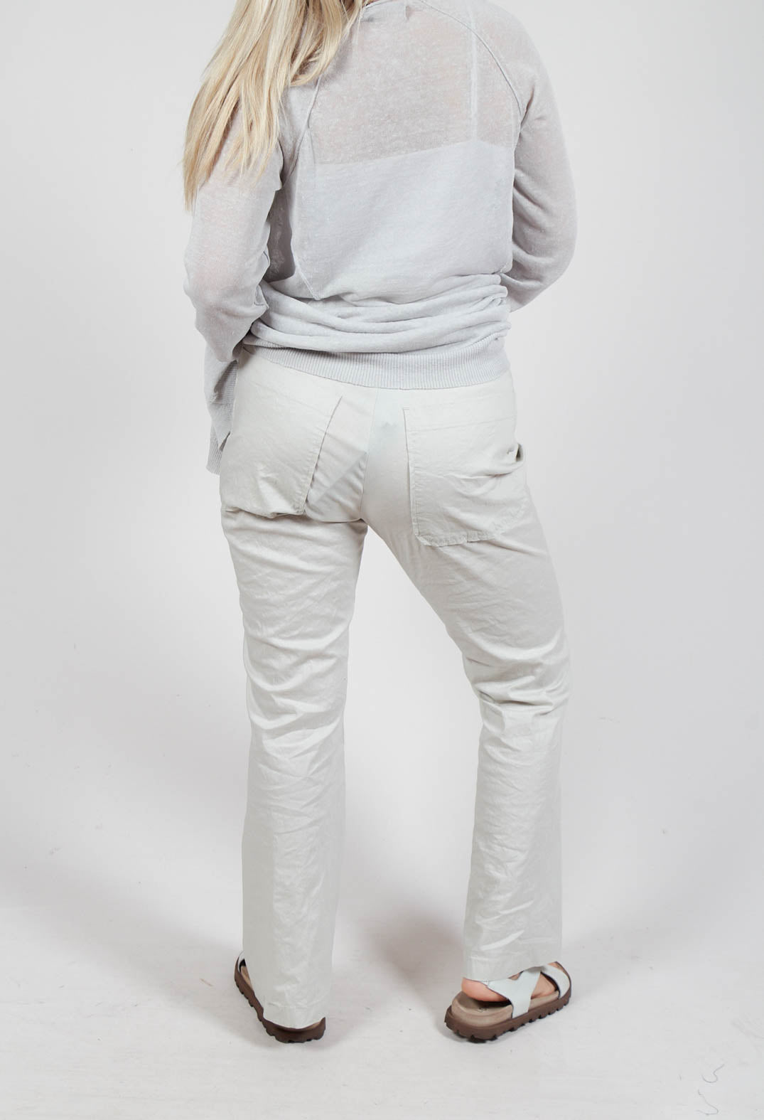 Pull On Slim Fit Trousers in Moon