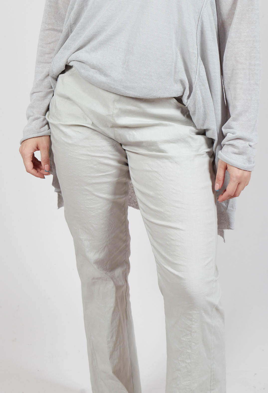 Pull On Slim Fit Trousers in Moon