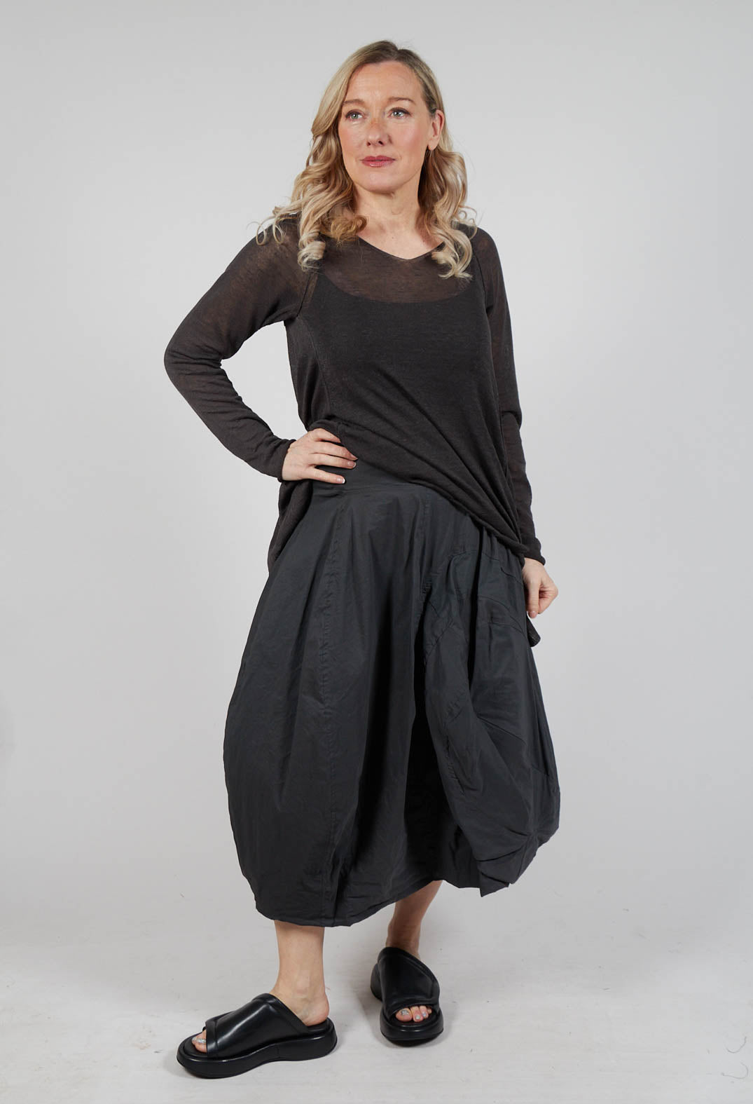 Oversized Pocket Skirt in Asteroid