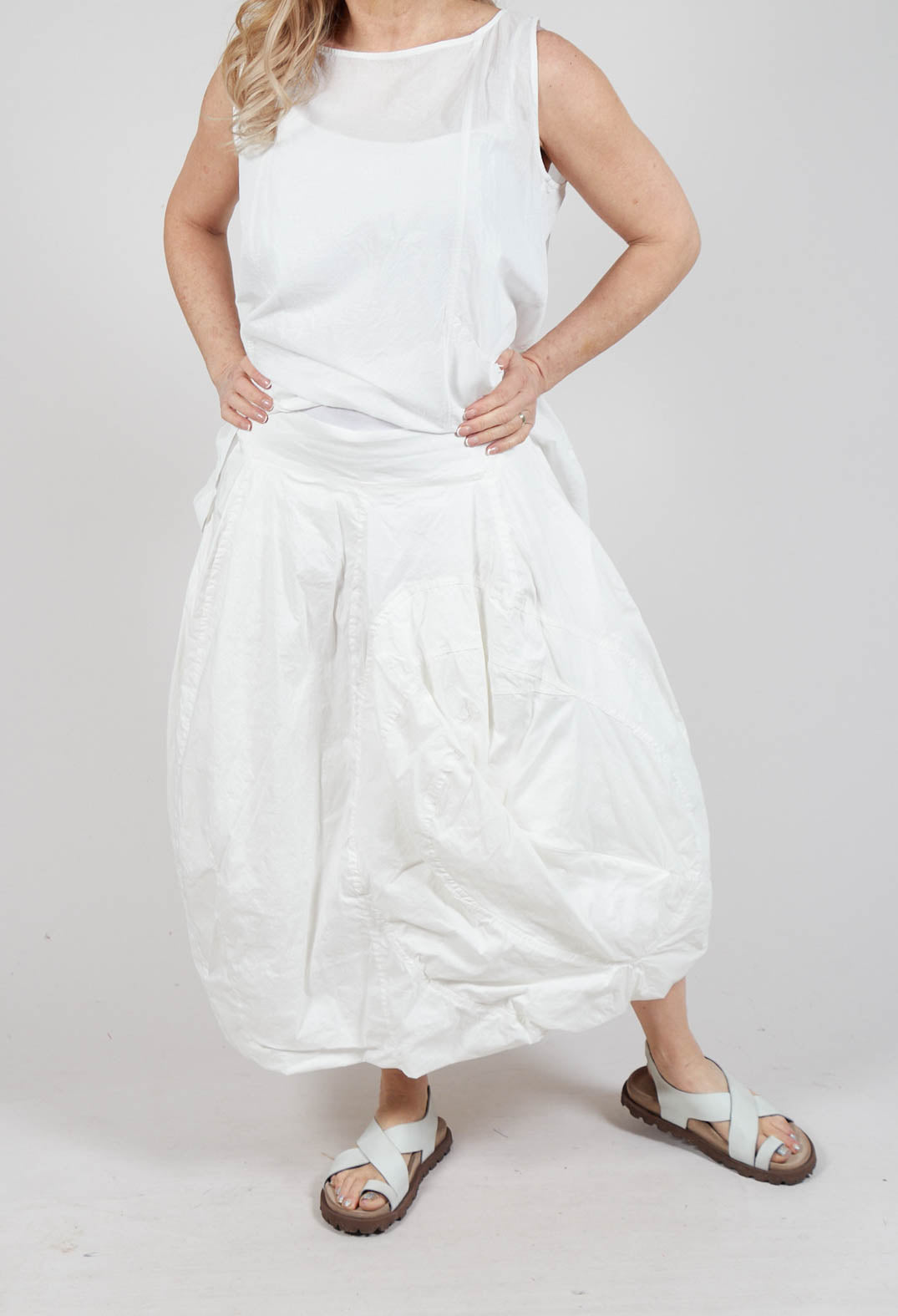 Oversized Pocket Skirt in Starwhite