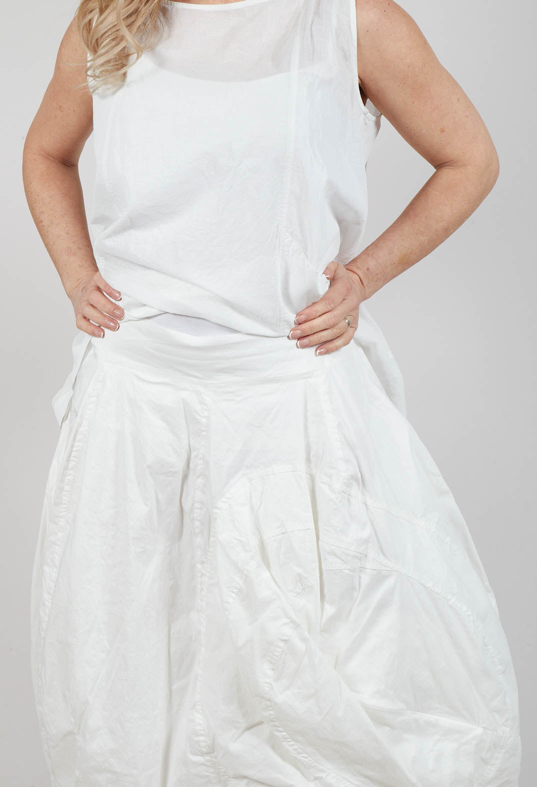 Oversized Pocket Skirt in Starwhite