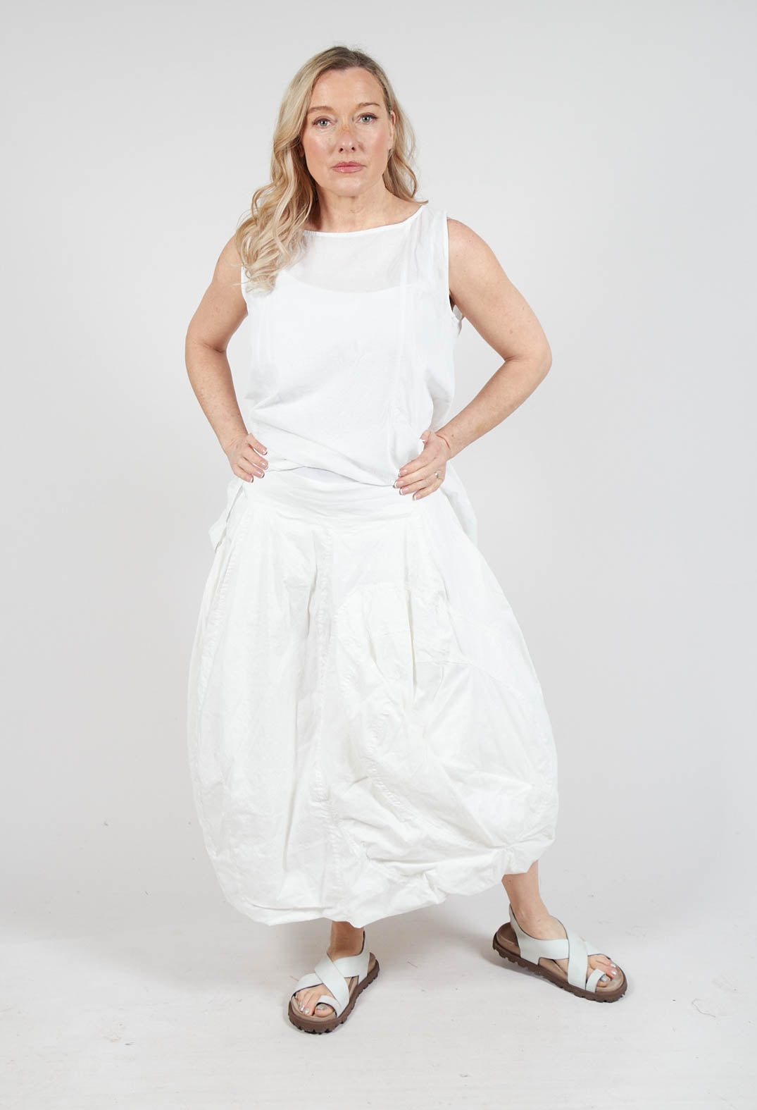 Oversized Pocket Skirt in Starwhite