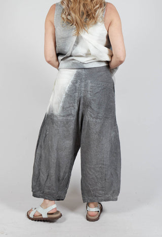 Pleat Linen Trousers in Asteroid Pigment