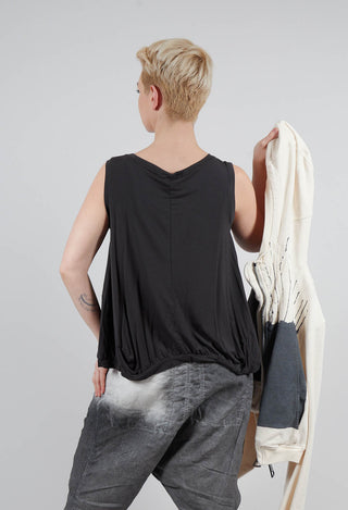 Curved Sleeveless Top in Asteroid