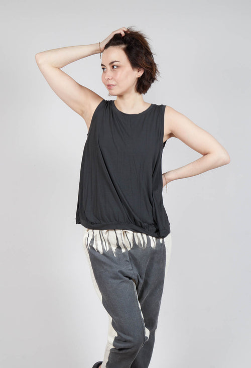 Curved Sleeveless Top in Asteroid