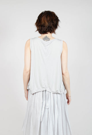 Curved Sleeveless Top in Moon