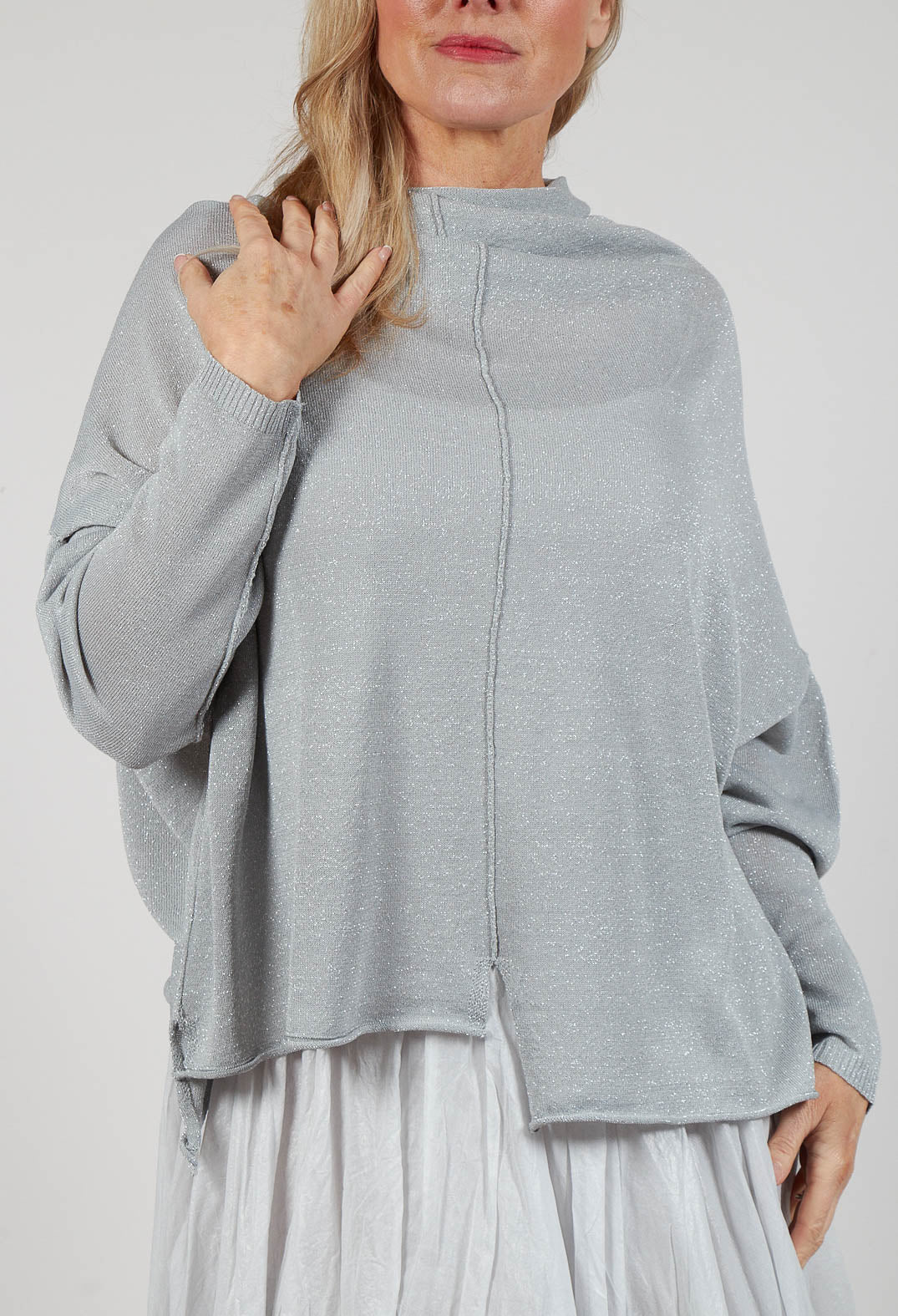 Casual Drop Shoulder Knit in Moon Sparkle