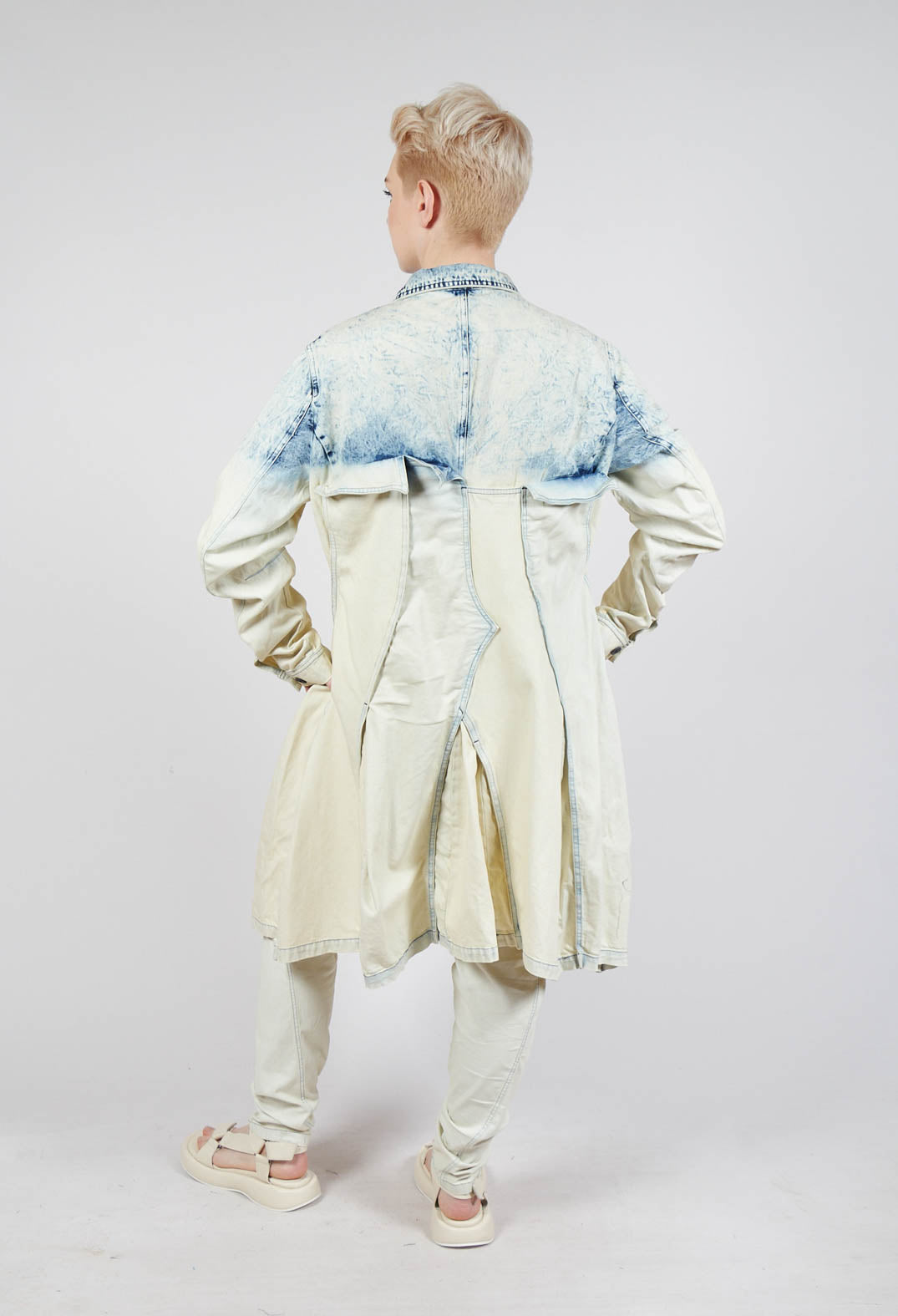 Denim Trench Coat in Bleachwash