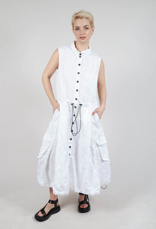 Sleeveless Button-Down Dress in Semi Bleach