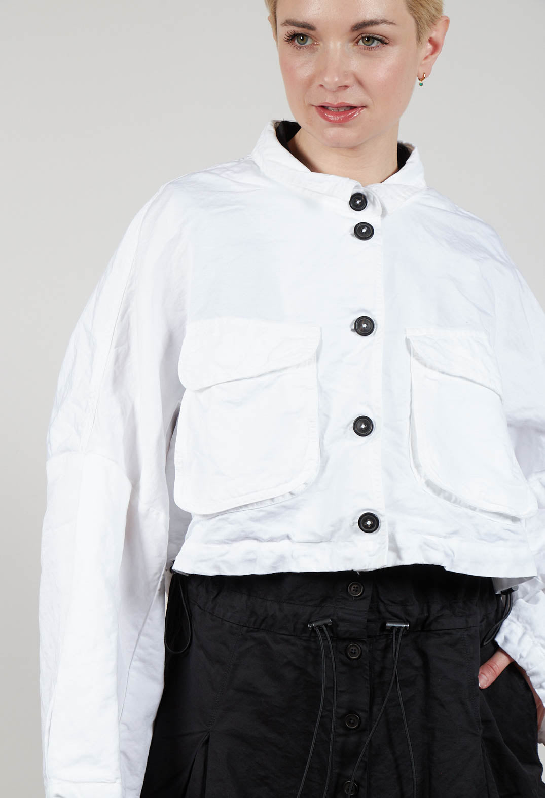 Cropped Utility Jacket in Semi Bleach