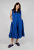 Pleated Sleeveless Midi Dress in Royal