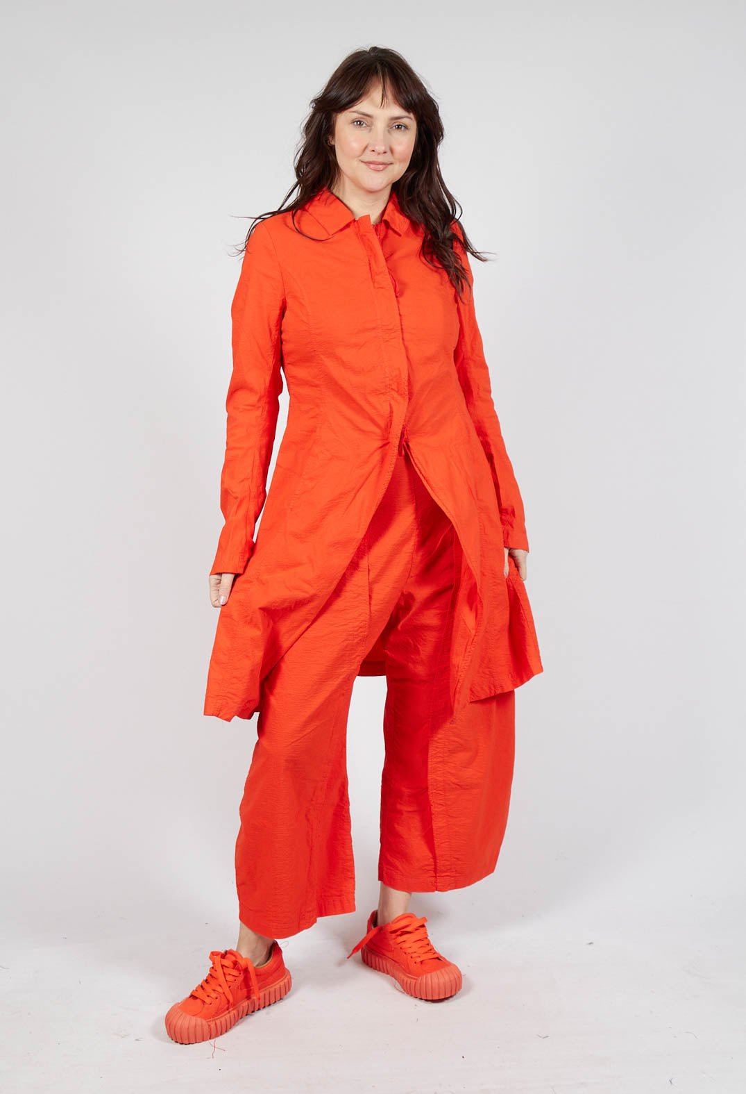 A-Line Structured Coat in Mandarine