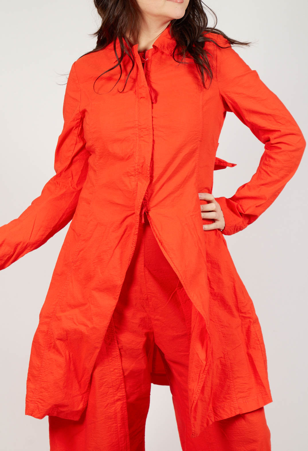 A-Line Structured Coat in Mandarine