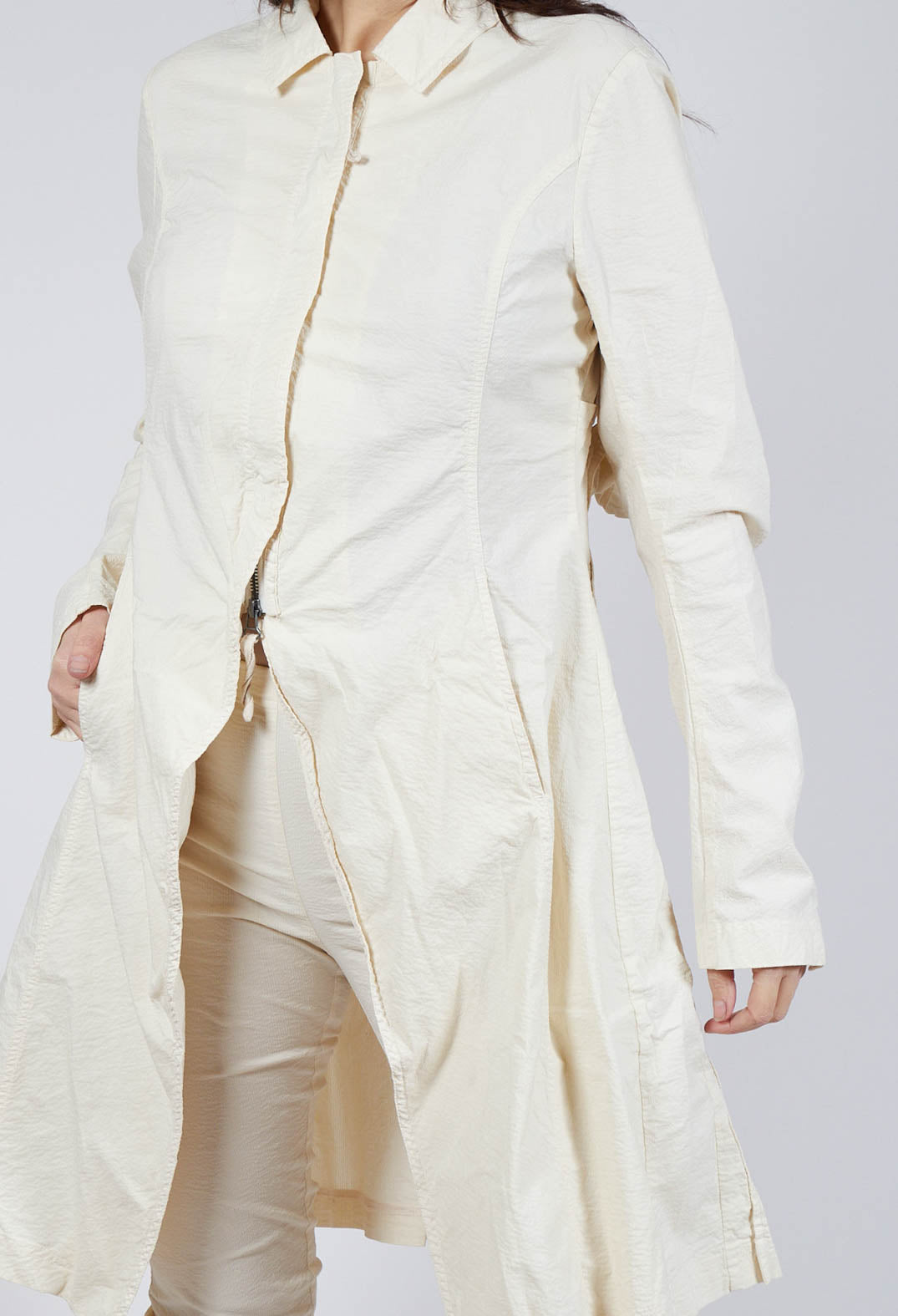 A-Line Structured Coat in Greige