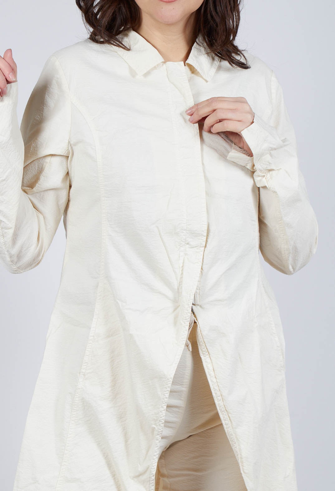 A-Line Structured Coat in Greige