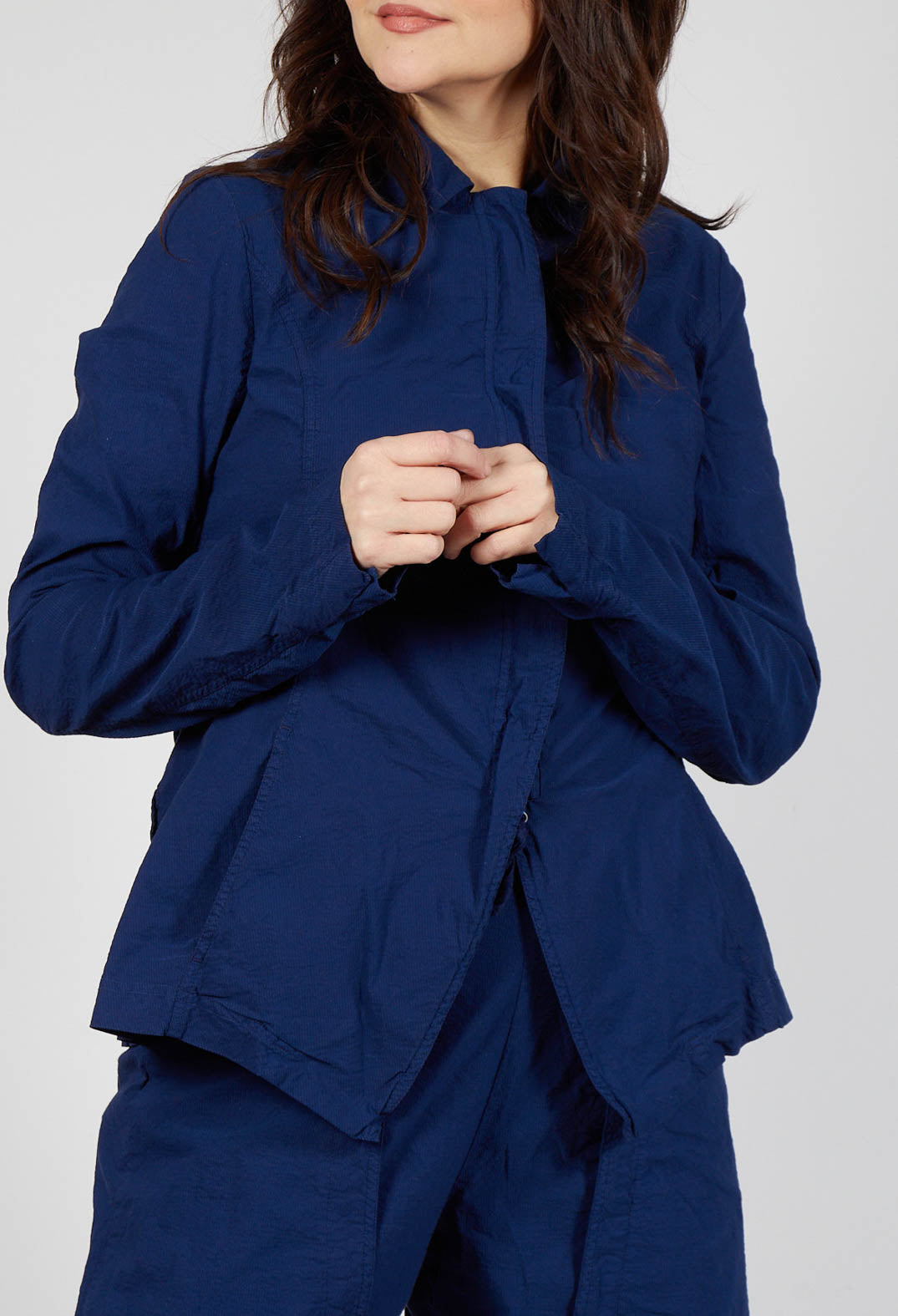 Tailored Half-Zip Jacket in Ocean