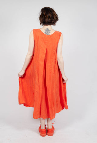 Sheer Overlay Dress in Mandarine